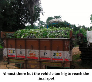 Almost there but the vehicle too big to reach the final spot
